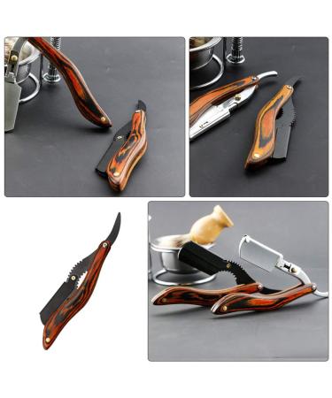 FRCOLOR Straight Edge Razor - Men's Manual Safety Folding Shaver in Black | Premium Grooming Tool for Precision Shaving - Buy Online on GoSupps.com