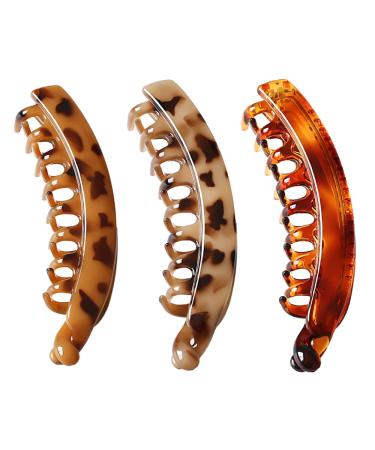 3 Pcs Hair Big Banana Hair Clips for Thick Hair Banana Hair Clip Non Slip Ponytail Holder Clip Ponytail Banana Clip Hair Accessory for Women Girls - Buy Online on GoSupps.com