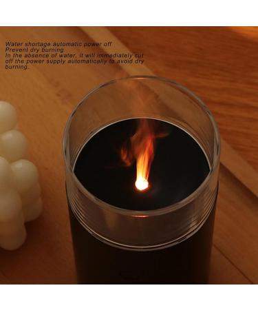 Buy 3D Flame Candle Light Cool Mist Humidifier - Portable Aroma Diffuser for Bedroom (60ml Black) | International Shipping - Buy Online on GoSupps.com
