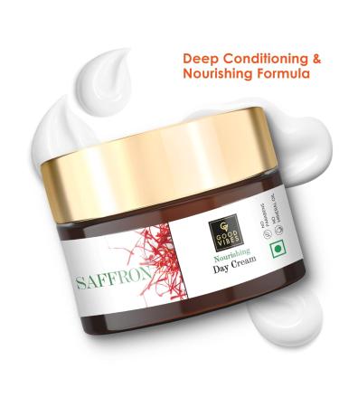 Good Vibes Saffron Nourishing Day Cream - Hydrating 50g | Heal Dull Skin | International Shipping Available - Buy Online on GoSupps.com