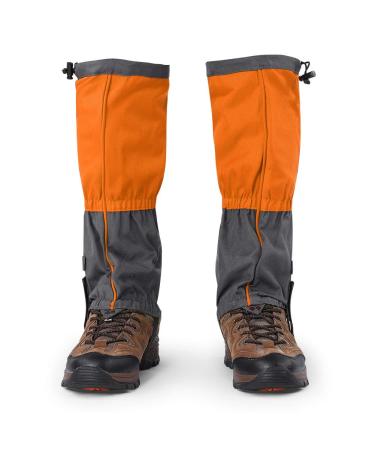 Jenngaoo 1 pair of outdoor gaiters gaiters hike waterproof gaiter gaiter for outdoor pants for hiking climbing and snow hiking snow protection shoes (orange)