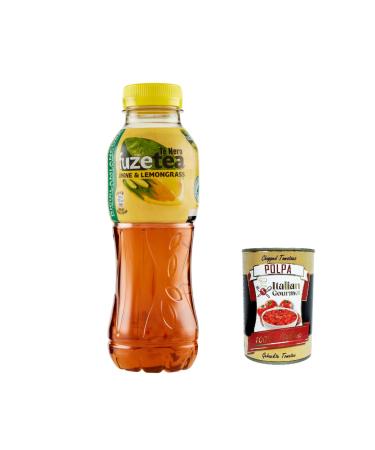 Italian Gourmet E.R. Fuze Tea 12 x 400 ml Lemon Black Tea Bags with Pet Citronella Note + Italian Gourmet Polpa 400g