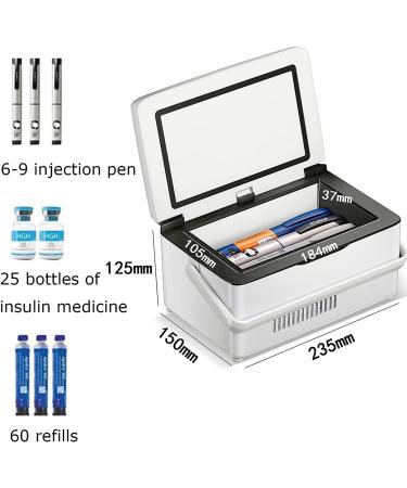 Large Capacity Medicine Fridge Mini Coolers Car Fridge Refrigerated Insulin Fridge Suitable for Travel/Interferon 2 battery - Buy Online on GoSupps.com
