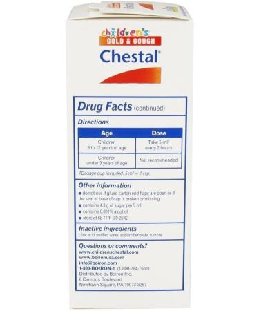 Boiron Chestal Child Cold & Cough Syrup - Natural Relief for Kids - Buy Online on GoSupps.com