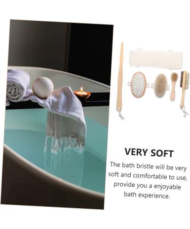6pcs Healeved Bathroom Scrub Brush Set - Soft Bristle Shower Body Cleaning Scrubber Kit for Household Spa Experience - Buy Online on GoSupps.com