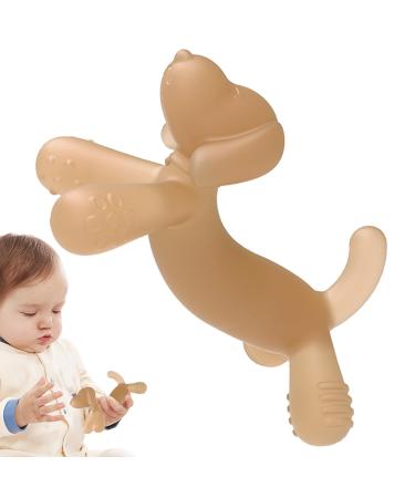 Jacekee silicone bite toy for toddlers - biting toys for toddlers |Silicone playing stuff in dog reform bite rings in dog reform for small children for 0 6 months and 6 12 months girls
