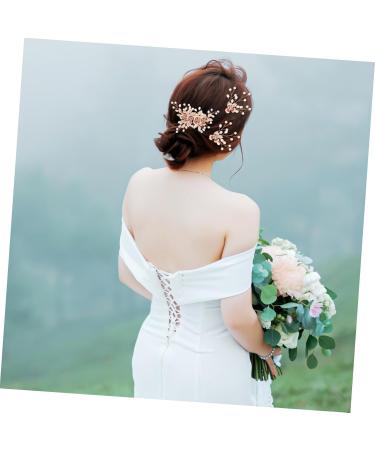 Beaupretty 1 Set Leaf Pearl Hairpin Hair Clips Hair Side Combs Hair Comb Clips Hair Combs for Women Decorative Hair Forks for Buns Hair Accessories Hair Combs and Clips Hairpin Fork - Buy Online on GoSupps.com