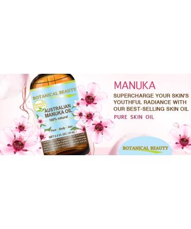 Botanical Beauty Manuka Oil 100% Natural Virgin Unrefined - Cold Pressed Carrier Oil for Skin Hair Face Lips & Nails - Anti-Aging - 1 Fl. oz. (30 ml - Buy Online on GoSupps.com