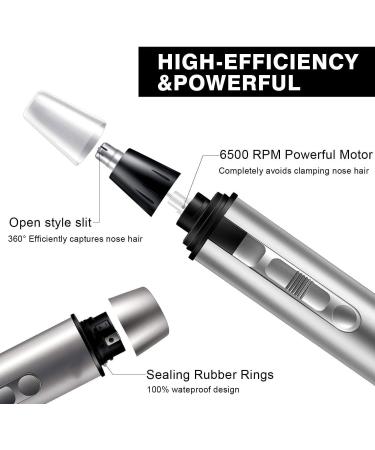 4 in 1 Nose Hair Trimmer for Men - Waterproof Ear & Eyebrow Clipper Travel-Friendly Battery-Powered Grooming Tool - Buy Online on GoSupps.com