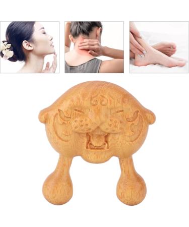 Sandalwood Facial Massage Comb - Wooden Gua Sha for Neck Eyes and Face - Small Tiger Shape - Buy Online on GoSupps.com