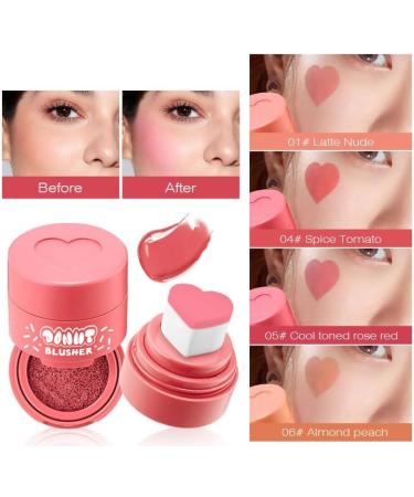 Heart Applicator Blush Stamped Liquid Cushion Blush Natural Long Lasting Light and Breathable Makeup (3) - Buy Online on GoSupps.com