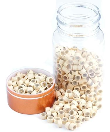 KOCONI 1000Pcs 5.0mm Silicone Lined Micro Rings Beads for Pre Bonded Hair Extensions - #13 Light Blond - Buy Online on GoSupps.com