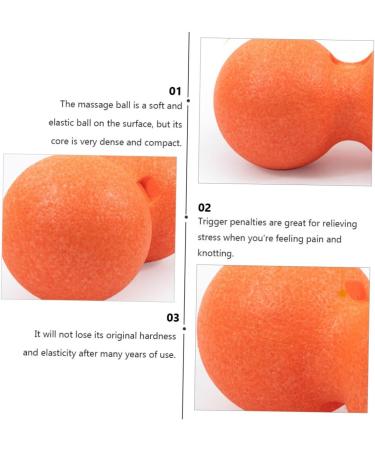 HomsfoU Peanut Massage Ball Set - 3 STK Trigger Point Deep Massager for Fitness & Yoga | Ice Hockey Peanut Shape Rollers - Buy Online on GoSupps.com