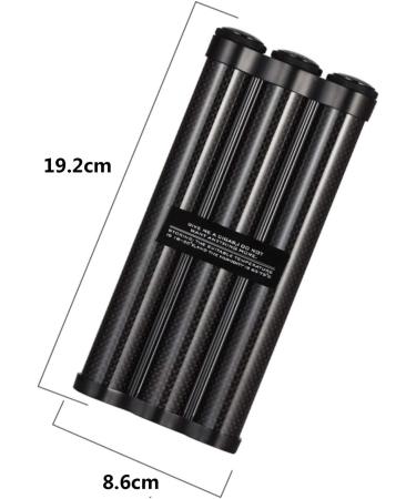 Cigar Box Barware Cigar Tube Moisturizing Tube 3-Position Cigar Tube Portable Cigar Case Carbon Fiber Cigar Box Humidification Tube Outgoing Cigar Tube Portable Business Cigar Box Hand-Polished Fine 2.5*8.6*19.2cm Black - Buy Online on GoSupps.com