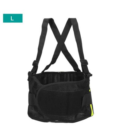 UpqrSG Adjustable Lumbar Support Belt | Reinforced Back Support with Breathable Fabric & Reflective Strip | Posture Correction (L) - International Shipping Available - Buy Online on GoSupps.com