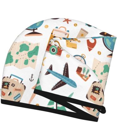 Hair Towel Wrap - Quick Drying Hair Turban with Button for Travel | Premium Hair Drying Towel - Buy Online on GoSupps.com