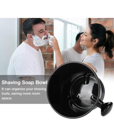 Buy Black Plastic Shaving Bowl for Men Foam Shaving Shell with Handle | Perfect for Soap & Cream - Buy Online on GoSupps.com