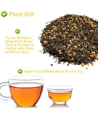 Plant Gift Brown Rice Pu'er Tea Oganic Fruit Herbal Tea All Natural Flavors Loose Leaf Pu'er Tea Brown Rice Non GMO Vegan Tea Bags Into Iced Tea & Hot Tea 70G/2.5oz - Buy Online on GoSupps.com