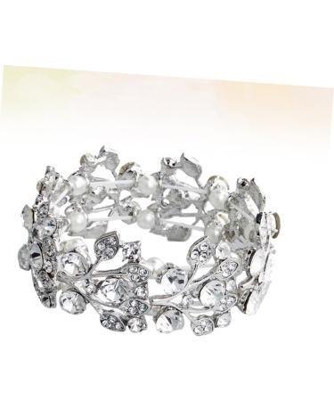 Shop Gatuida Pearl Tennis Bracelet - Stretchy Rhinestone Cuff Bracelet for Women - Elegant Open Bangle Design - International Shipping Available - Buy Online on GoSupps.com