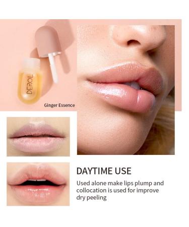 Derol Lip Plumper Set with Lip Care Serum - Moisturizing, Plumping, and Reducing Fine Lines - 2 Packs for Day and Night - Enhance Your Beauty Lips with Natural Gloss (lip plumper) - Buy Online on GoSupps.com