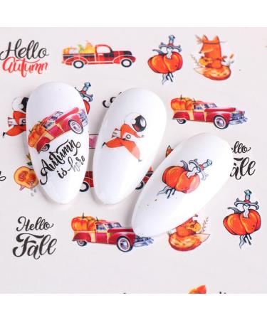 dijiusidy Nails Stickers Acrylic Fashion Maple Leaf Tips Decals Manicure Ins Printing Paste Decor Adhesive Elements Decorations - Buy Online on GoSupps.com