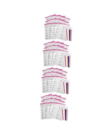 Beavorty 4 Sets Manicure Exercise Book Nail Salon Supplies Nail Art Tools for Beginners Nail Practice Liner Pen and Templates Nail Art Drawing Stencil Nail Practice Liner Pens Paper Books