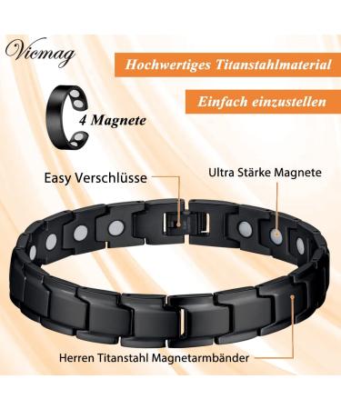 Vicmag Lymphatic Drainage Mat - Titanstahl Magnetic Hardship Tool with Adjustable Strength & Gift Box (Single-Row Black) | Premium Wellness Solution - Buy Online on GoSupps.com