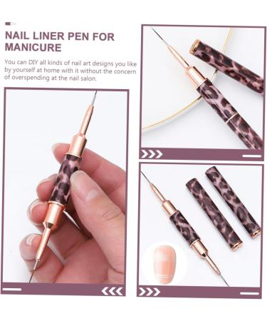 Healeved Leopard Print Double-ended Nail Art Pen Nail Art Brush Flamingo Scrunchies Nail Drawing Liner Pen Liner Brush for Nails Nail Gel Polish Nail Liner Brush Metal Double Head Nail Glue - Buy Online on GoSupps.com