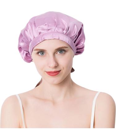 HEALLILY Women s Adjustable Satin Sleep Cap Lavender Hair Care Bonnet for Girls & Women - Buy Online on GoSupps.com