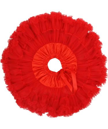 Shop Red Discoball Girls Tulle Ballet Tutu Skirt | Layered Ruffle Petticoat Costumes for Dance - Buy Online on GoSupps.com