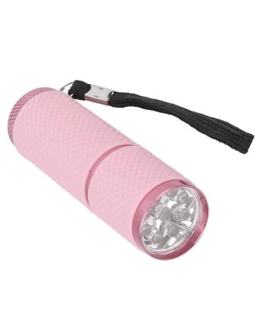 Flashlight nail lamp flashlight -shaped nail lamp Home Salon Sort Led Nail dryer Nail Art tool for rhinestones (pink)