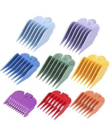 Hair Clipper Guards Professional Hair Trimmer 8 Sizes Caliper Sleeve Limit Comb Hair Clipper Accessories Hair Tools Specially Designed to Fit Hair Clippers Shaver Haircut Accessory
