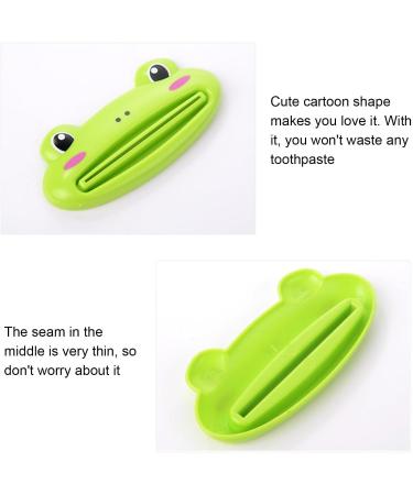 Fun Design Toothpaste Dispenser - Cute Toothpaste Squeezer Dispenser | Wear-Resistant Kids Toothpaste Squeezer Cartoon | Toothpaste Animal Squeezer and Bathroom Accessories for Toothpaste Cream frog - Buy Online on GoSupps.com