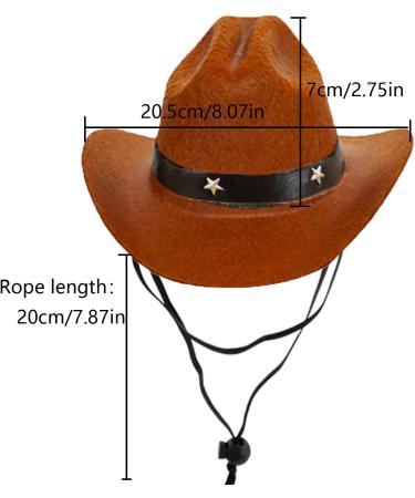 AWOCAN Pet Dog Cowboy Hat Cosplay Cap Puppy Pet Dog Cat Holiday Costume Pet Party Decoration - Buy Online on GoSupps.com