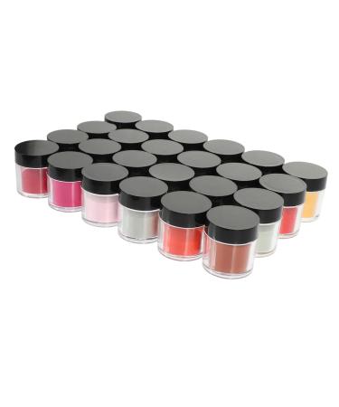 Healvian 24 Boxes Nail Crystal Powder Mica Glitter Nail Dipping Powder DIY Manicure Powder Nail Powder