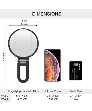 CLSEVXY Double Sided Handheld Mirror 1X 15X Magnification - Travel Friendly - Adjustable Rotation Pedestal - Vanity Makeup Desk Mirror - Buy Online on GoSupps.com