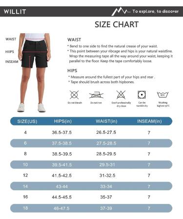 Willit Women's Golf Hiking Shorts 7 | Quick Dry & Water Resistant | Deep Blue, Size 12 - Buy Online on GoSupps.com