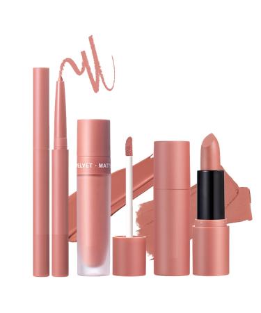 Generisch Collection of matte lipsticks velvety color formula waterproof liner pencils long-lasting smooth finish with rich pigmented coverage professional makeup choice for