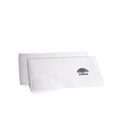 BIOBAUM 2x glasses cleaning cloths XXL 35x35 cm (advantage pack) ideal for cleaning glasses displays cell phone screens laptops - antistatic against lint (optician quality)