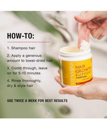 Nourish Beaute Hair Mask for Hair Loss and Deep Conditioning - Hydrating and Promotes Regrowth 8 Oz - Buy Online on GoSupps.com