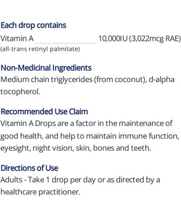 CanPrev - Vitamin A 15ml Drops - Help to Maintain Immune Function Eyesight Night Vision Skin Bones and Teeth - Buy Online on GoSupps.com