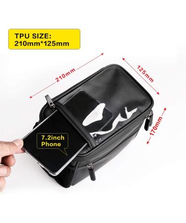 Rhinowalk Waterproof Bicycle Handlebar Pocket Bag - Matte Green | Front Wheel Camera & Cell Phone Holder with Transparent Window - Buy Online on GoSupps.com