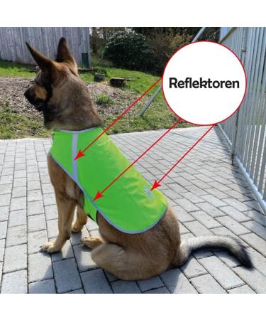 Reflective Dog Warning Vest - Robust Safety Jacket for Dogs | Neon Yellow Sizes Available - Buy Online on GoSupps.com
