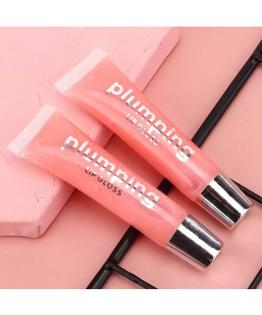 2PC Lip Plumping Serum & Gloss - Long-lasting Moisturizing Lip Gloss for Fuller Softer Lips | Glitter Lipstick Amplifier (8#) - Buy Online on GoSupps.com