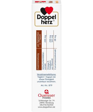 Double Heart Artichoke & Turmeric Capsules | Omega 9 Fatty Acids | 30 Vegan Nutritional Supplements - Buy Online on GoSupps.com