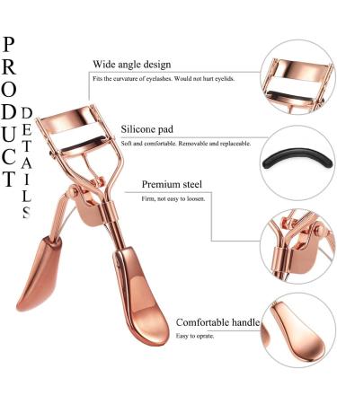 Portable Eyelash Curler with 6 Silicone Refill Pads - Professional Makeup Tool for Perfect Lashes | Buy Now - Buy Online on GoSupps.com