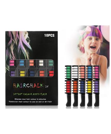 10 Colors hair chalk arctic fox hair dye temporary hair dye kids hair dye hair chalk Cream Came Wash with gloves and scarf for gift DIY Cosplay for Carnival Christmas Halloween partie