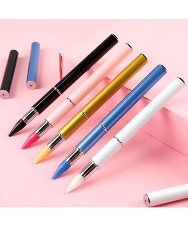Nail Point Drill Pen Dual Heads Crystal Beads Picker Dotting Wax Pencil Manicure Art Tool White Brushes - Buy Online on GoSupps.com