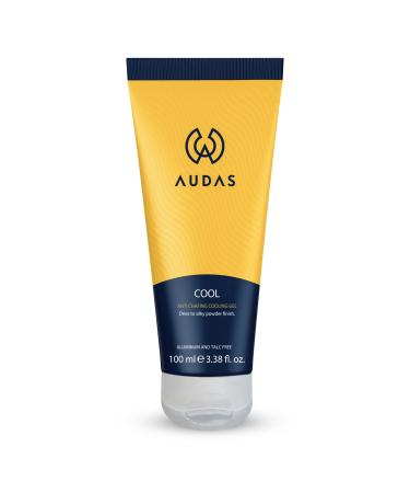 Audas | Ball Sweat Absorbing  Anti Chafing Cooling Gel  Large 3.4 Oz tube | Includes prebiotics and calming aloe