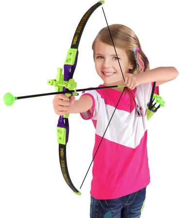 Sport Series Archery Shooting Set - Bow & Arrow Toy for Kids - Outdoor Hunting Game with 12 Suction Cup Arrows - Green - Buy Online on GoSupps.com